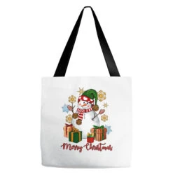 Snowman Merry Christmas Tote Bags