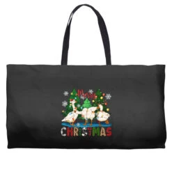 Merry Christmas Duck Weekender Totes