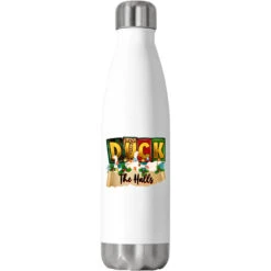 Christmas Duck The Halls Stainless Steel Water Bottle