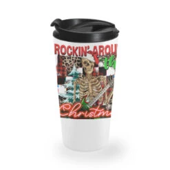 Rockin' Around The Christmas Tree Skeleton Travel Mug
