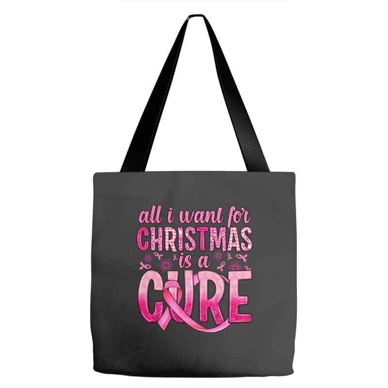All I Want For Christmas Is A Cure Tote Bags 3 All I Want For Christmas Is A Cure Tote Bags