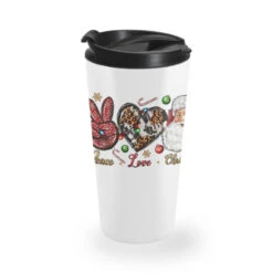 Peace Love Christmas Travel Mug