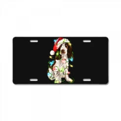 Christmas English Cocker Spaniel License Plate