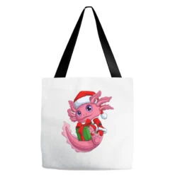 Cute Santa Axolotl Christmas Fish Lizard Xmas Sala Tote Bags