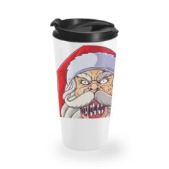 Creepy Santa Spooky Christmas Scary Santa Funny Cr Travel Mug