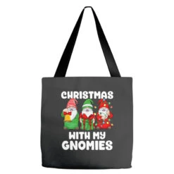 Christmas With My Gnomies Santa Gnome Funny Family Tote Bags