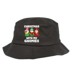 Christmas With My Gnomies Santa Gnome Funny Family Bucket Hat