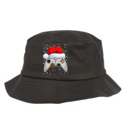 Christmas Video Game Controller Santa Xmas Gaming Bucket Hat
