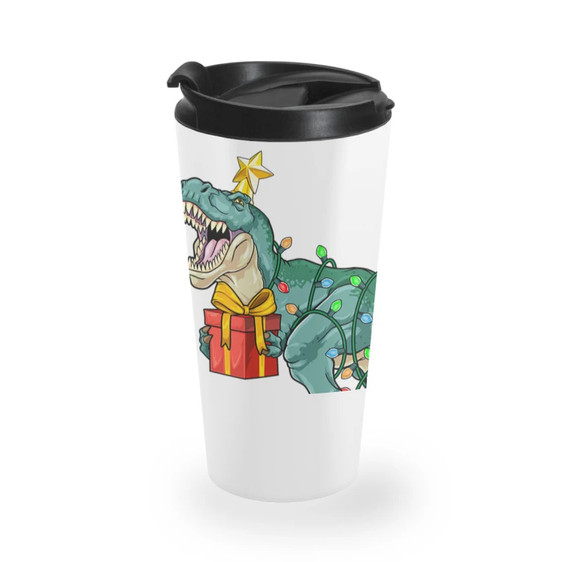 Christmas Dinosaur Rex The Halls Cute Boys Kids Tr Travel Mug 3 Christmas Dinosaur Rex The Halls Cute Boys Kids Tr Travel Mug