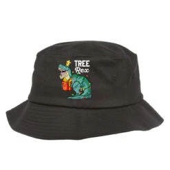 Christmas Dinosaur Tree Rex Cute Boys Kids Trex Xm Bucket Hat