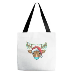 Christmas Mask Cute Rudolph Reindeer Mask Xmas 202 Tote Bags