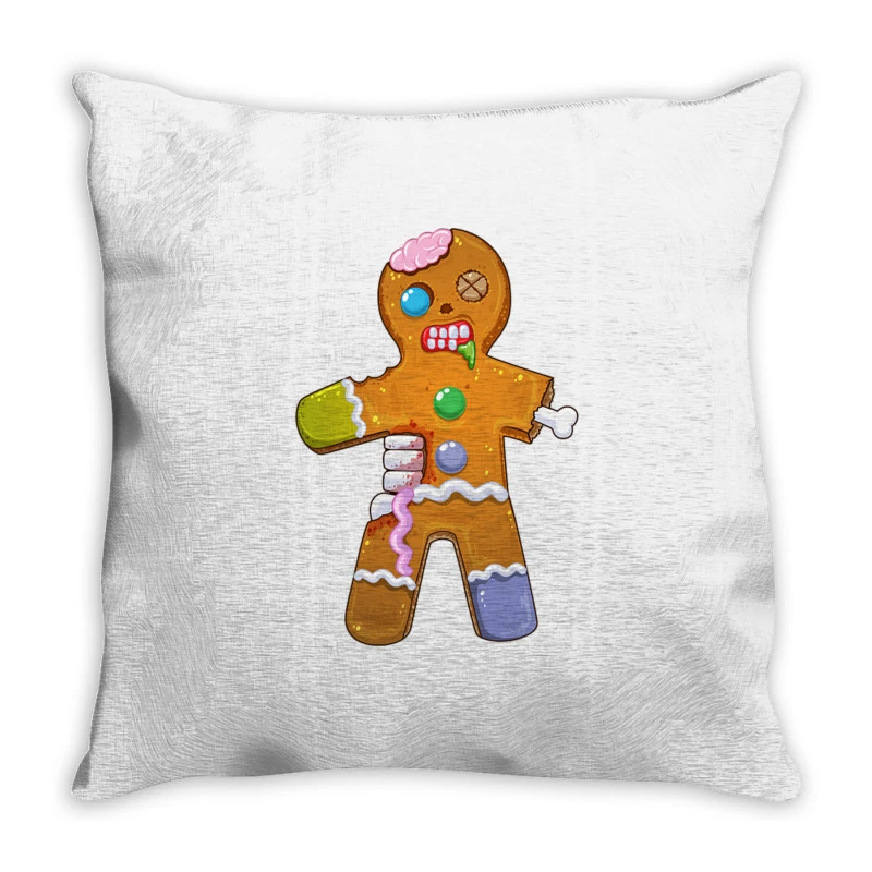 Zombie Christmas Gingerbread Man Scary Xmas Krampu Throw Pillow 3 Zombie Christmas Gingerbread Man Scary Xmas Krampu Throw Pillow