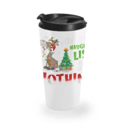 Donkey Christmas On The Naughty List And I Regret Travel Mug