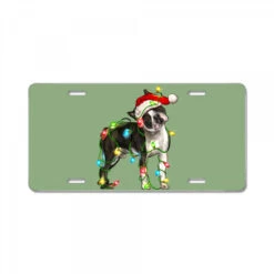 Christmas Boston Terrier License Plate