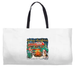 Merry Christmas With Camper Van Weekender Totes