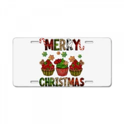 Merry Christmas Cupcakes License Plate