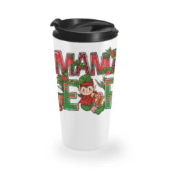 Mama Elf With Gift Christmas Travel Mug