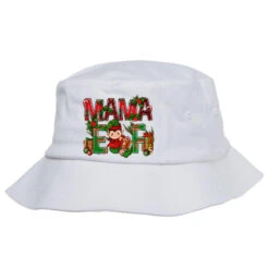 Mama Elf With Gift Christmas Bucket Hat