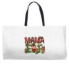 Mama Elf With Gift Christmas Weekender Totes