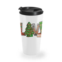 Love Christmas Tree Cake Travel Mug