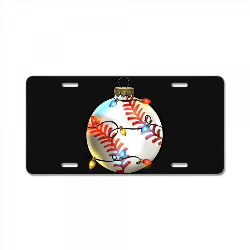 Christmas Baseball License Plate 3 Christmas Baseball License Plate