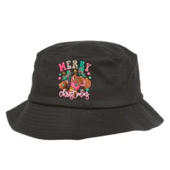 Pink Merry Christmas Black Girl Sneakers Bucket Hat