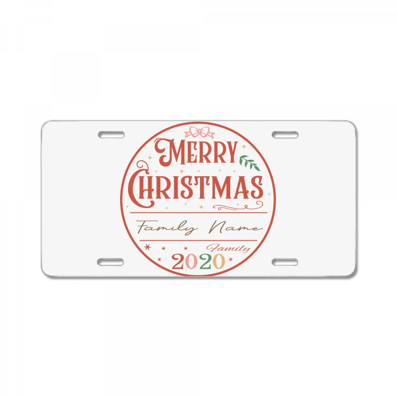 Crm21112209 Merry Christmas (family Name) Family 2 License Plate 3 Crm21112209 Merry Christmas (family Name) Family 2 License Plate
