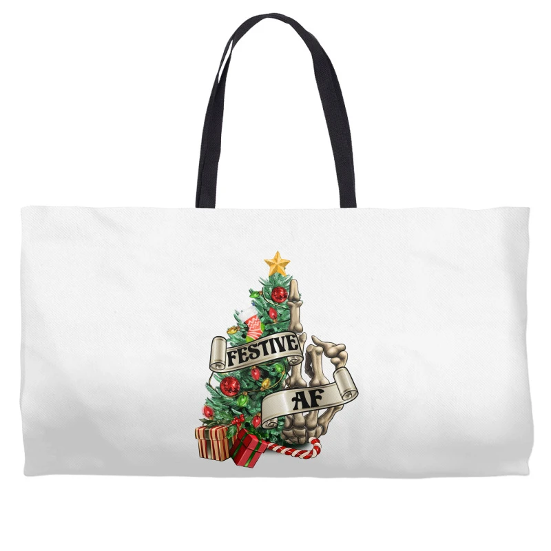Festive Af Christmas Middle Finger Weekender Totes 3 Festive Af Christmas Middle Finger Weekender Totes