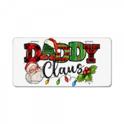 Daddy Claus Santa Christmas Lights And Holly License Plate