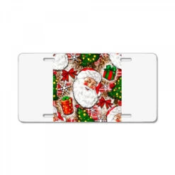 Christmas Santa Claus And Gift Box License Plate