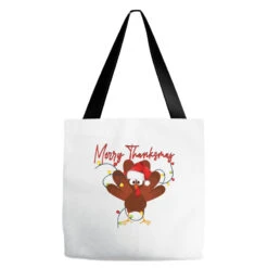 Thanksgiving Christmas Happy Thanksmas Tote Bags