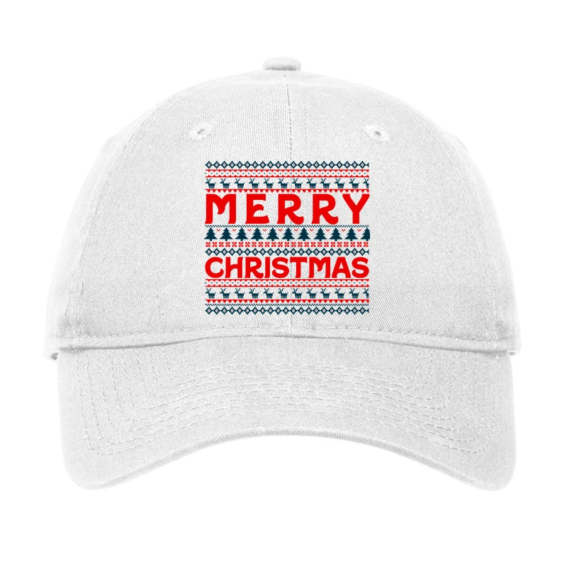 Happy Merry Christmas Pattern Adjustable Cap 3 Happy Merry Christmas Pattern Adjustable Cap