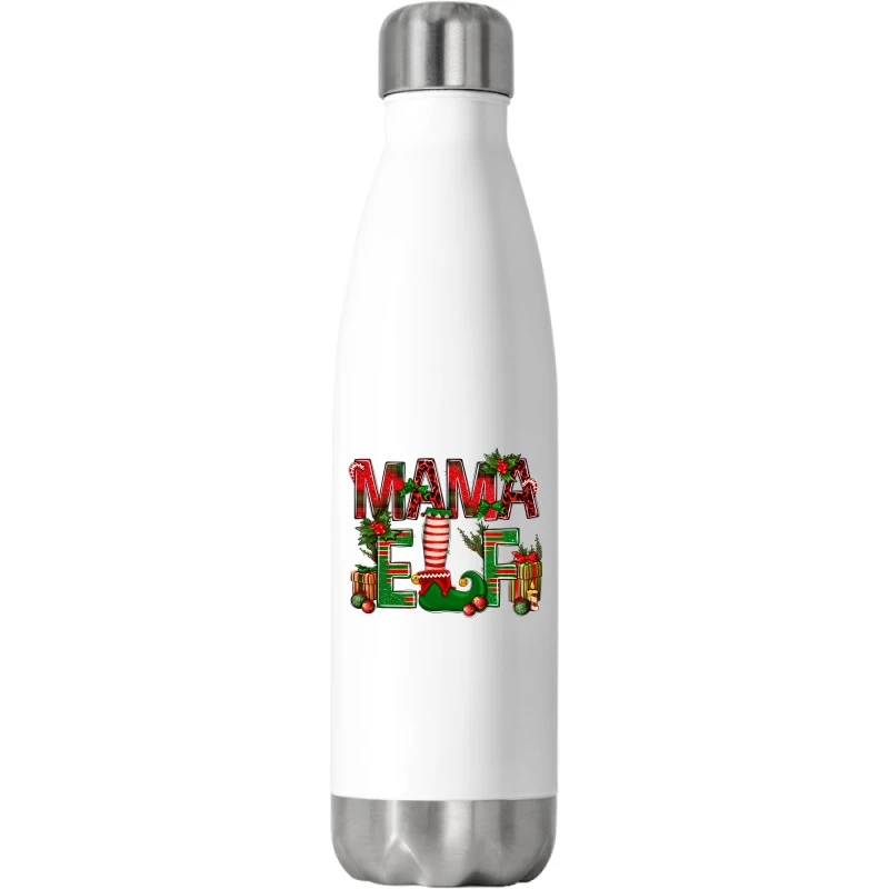 Christmas Mama Elf Stainless Steel Water Bottle 3 Christmas Mama Elf Stainless Steel Water Bottle