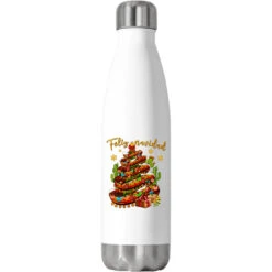 Christmas Feliz Navidad Stainless Steel Water Bottle