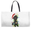 Christmas Black Poodles Dog Weekender Totes