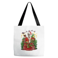 Santa Skeleton Christmas Tote Bags