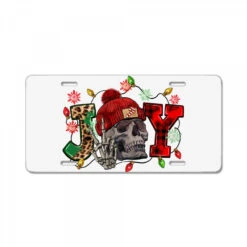 Christmas Joy Skeleton License Plate