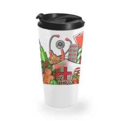 Nurse And Christmas Travel Mug