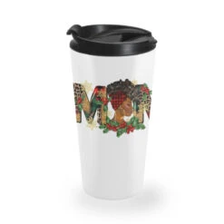 Afro Woman Christmas Mom Travel Mug