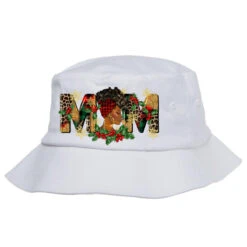 Afro Woman Christmas Mom Bucket Hat