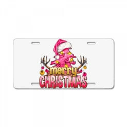 Pink Merry Christmas License Plate