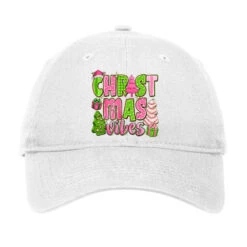 Pink Merry Christmas Trees Adjustable Cap