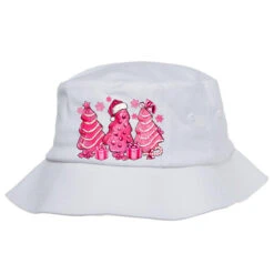 Pink Christmas Tree Cakes Bucket Hat