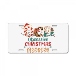 Ocd Obsessive Christmas Disorder Svg License Plate