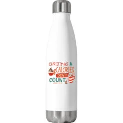 Christmas Calories Don't Count Svg Stainless Steel Water Bottle