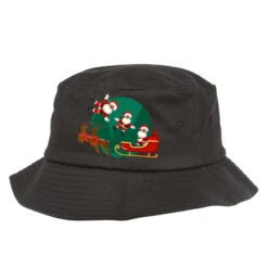Black Man Santa Claus Christmas Bucket Hat