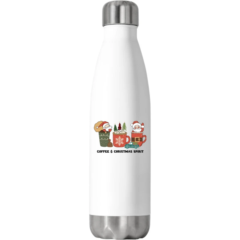 Coffee & Christmas Spirit Svg Stainless Steel Water Bottle 3 Coffee & Christmas Spirit Svg Stainless Steel Water Bottle
