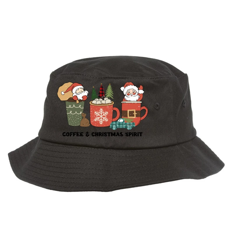 Coffee & Christmas Spirit Svg Bucket Hat 3 Coffee & Christmas Spirit Svg Bucket Hat