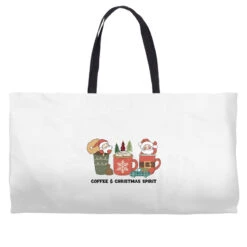 Coffee & Christmas Spirit Svg Weekender Totes