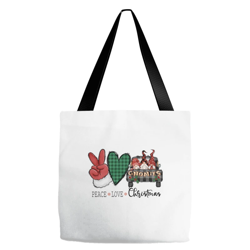 Peace Love Christmas Sublimation Tote Bags 3 Peace Love Christmas Sublimation Tote Bags